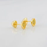 Topos Circulo Tupido 0.9g / 5.9mm Oro Amarillo 18K