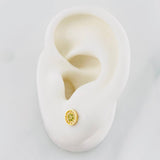 Topos Circulo Tupido 0.9g / 5.9mm Oro Amarillo 18K