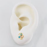 Topos Flores 1g / 7.7mm Oro Amarillo 18K
