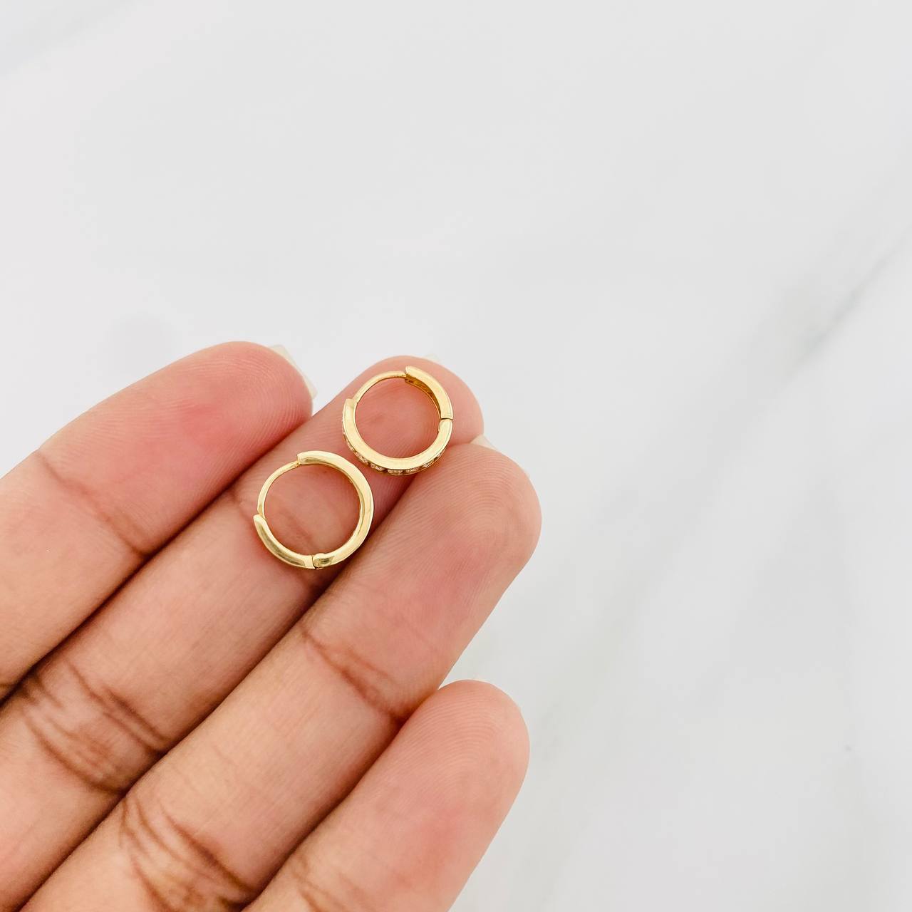 Candongas Carril 1.2g / 1cm Oro Amarillo 18K