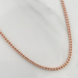 Cadena Ice 16.3 g / 60.3 cm / 2.3 mm Dos Oros Blanco Rosa 18K