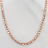 Cadena Ice 8.4 g / 60.5 cm / 2.2 mm Dos Oros Blanco Rosa 18K