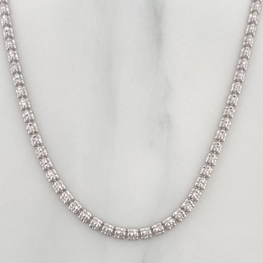 Cadena Ice 12.4 g / 60.2 cm / 2.3 mm Oro Blanco 18K