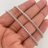 Cadena Ice 12.3g / 60cm / 2.4mm Oro Blanco 18K