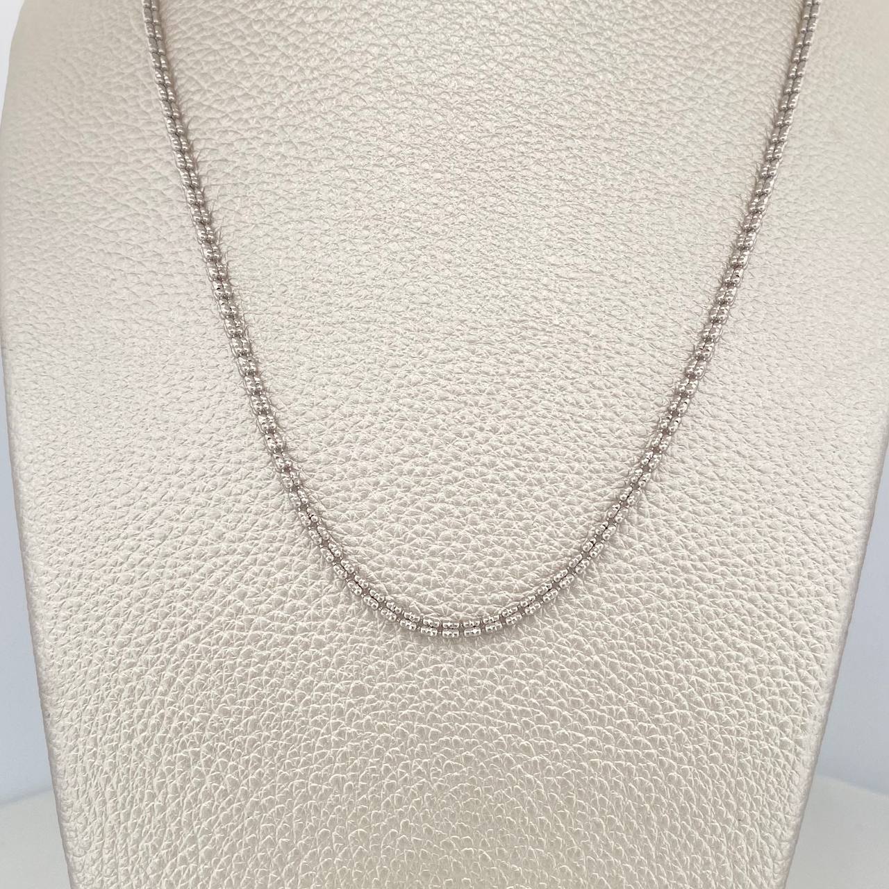 Cadena Ice 12.25g / 60cm / 2.4mm Oro Blanco 18K
