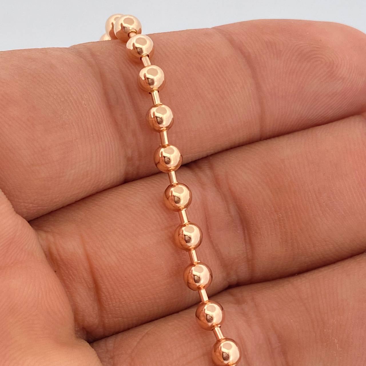 Pulso Militar 6.75gr / 21cm / 4mm Oro Rosa +3 18K +