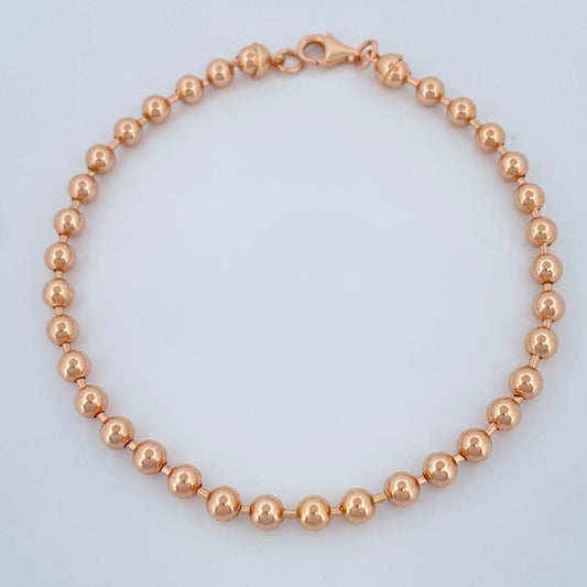 Pulso Militar 6.75gr / 21cm / 4mm Oro Rosa +3 18K +