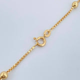 Cadena Veneciana Esferas 7.1gr / 43.5cm / 4mm Oro Amarillo +3 18K +