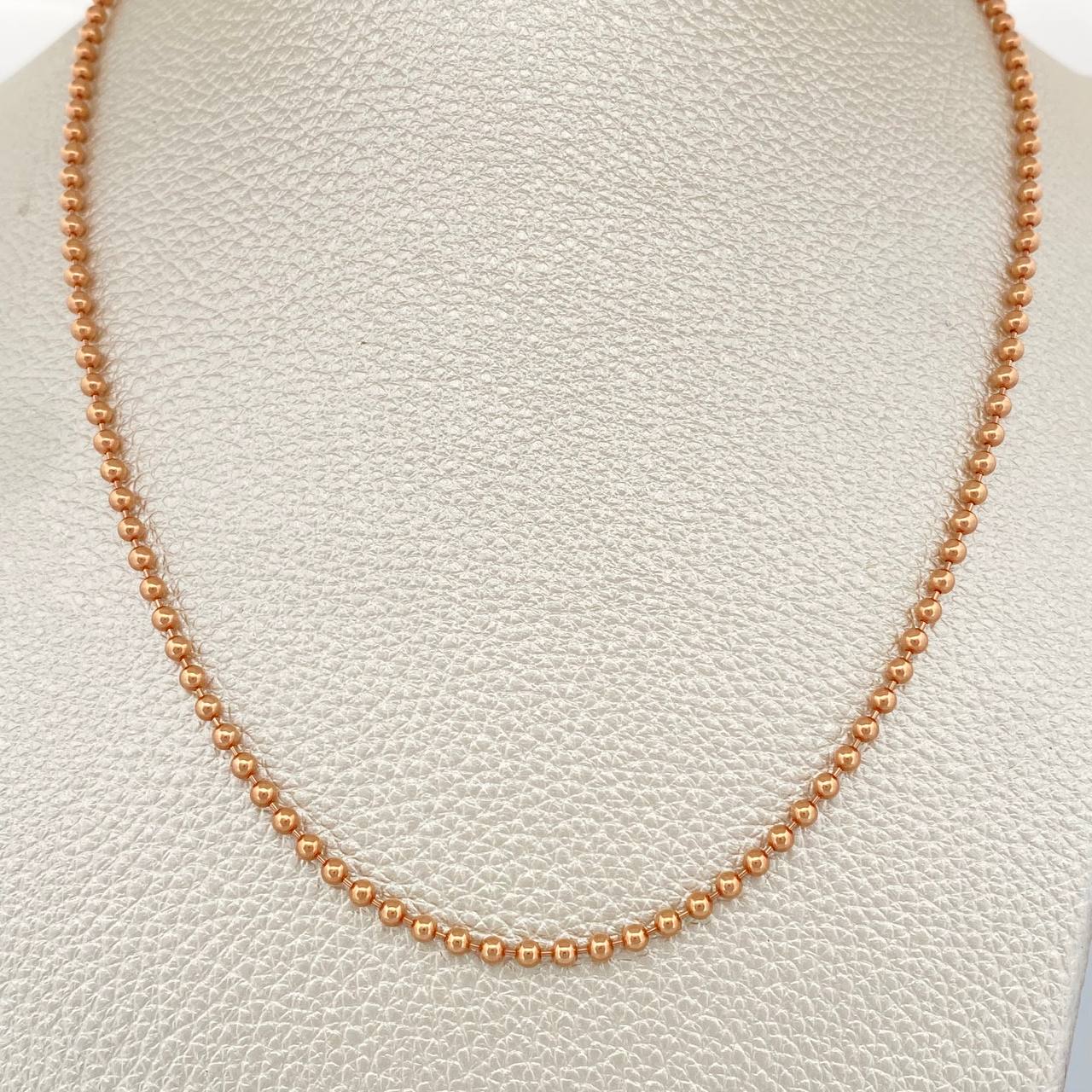 Cadena Militar 13.1gr / 60.5cm / 3mm Oro Rosa +3 18K %