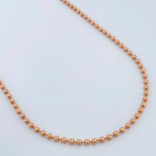 Cadena Militar 13.1gr / 60.5cm / 3mm Oro Rosa +3 18K %