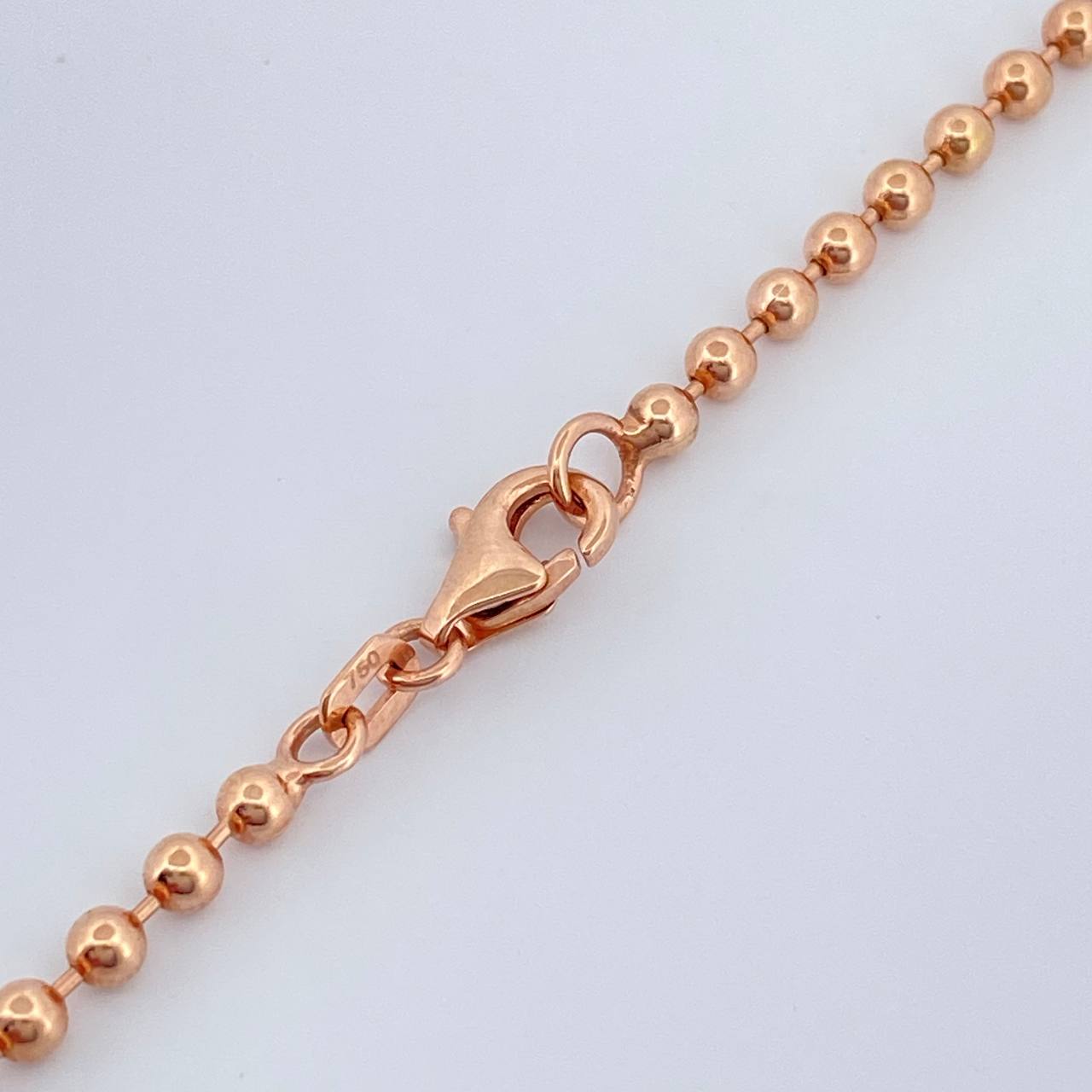 Cadena Militar 13.1gr / 60.5cm / 3mm Oro Rosa +3 18K %