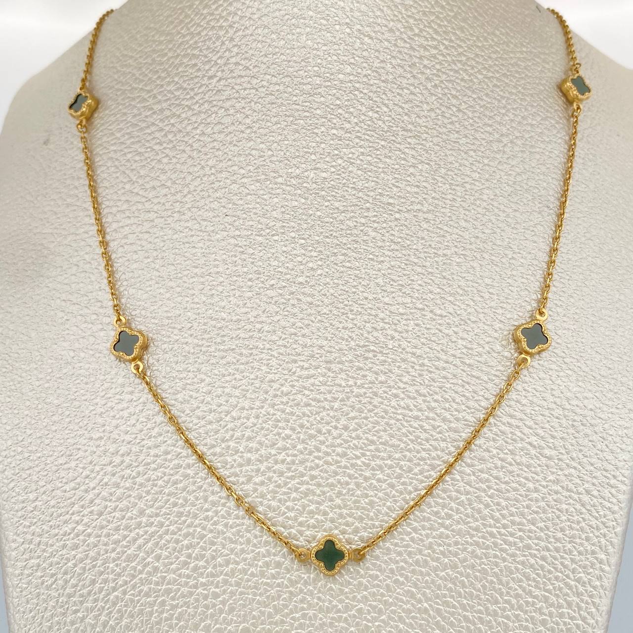 Cadena Trebol Aro Seguido 5.5gr / 44.5cm / 1mm Oro Amarillo +4 18K %