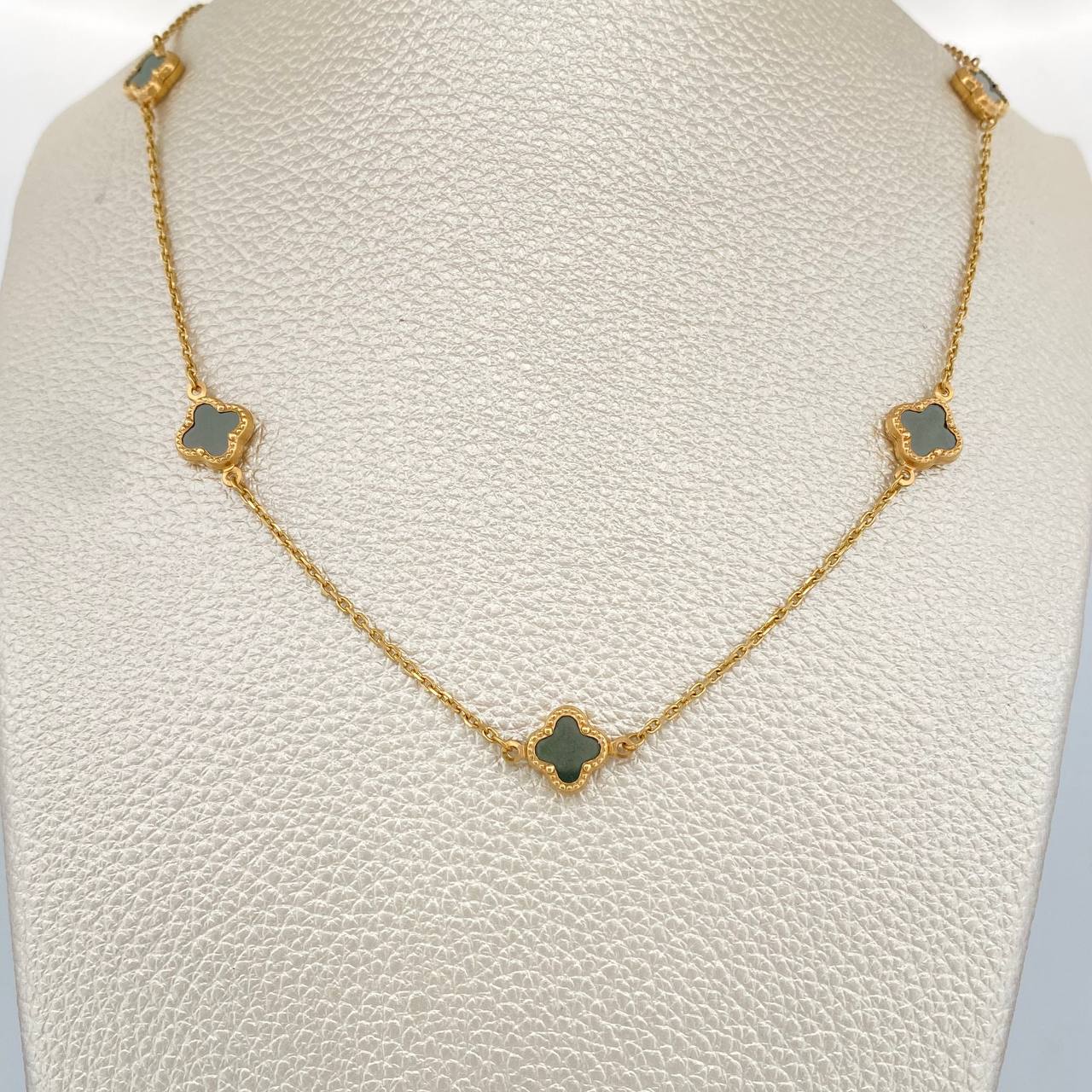 Cadena Trebol Aro Seguido 7.65gr / 45cm / 1.35mm Oro Amarillo +4 18K %