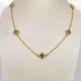 Cadena Trebol Aro Seguido 7.65gr / 45cm / 1.35mm Oro Amarillo +4 18K %
