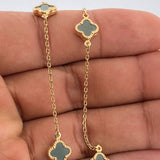 Cadena Trebol Aro Seguido 7.65gr / 45cm / 1.35mm Oro Amarillo +4 18K %