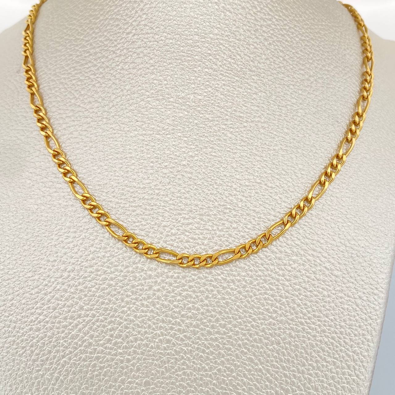 Cadena Figaro 6.55gr / 60cm / 2.8mm Oro Amarillo +1 18K +