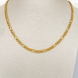 Cadena Figaro 9.6gr / 60cm / 3.8mm Oro Amarillo +1 18K +