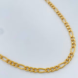 Cadena Figaro 9.6gr / 60cm / 3.8mm Oro Amarillo +1 18K +
