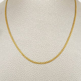 Cadena Mini Cubana 2.55gr / 60cm / 2mm Oro Amarillo +1 18K +