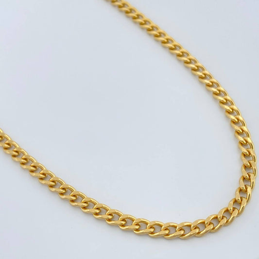 Cadena Cubana 8.1gr / 65.5cm / 3mm Oro Amarillo +1 18K +