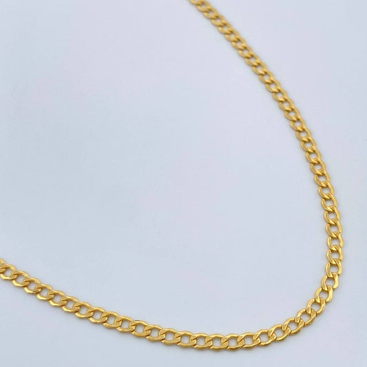 Cadena Mini Cubana 2.55gr / 60cm / 2mm Oro Amarillo +1 18K +