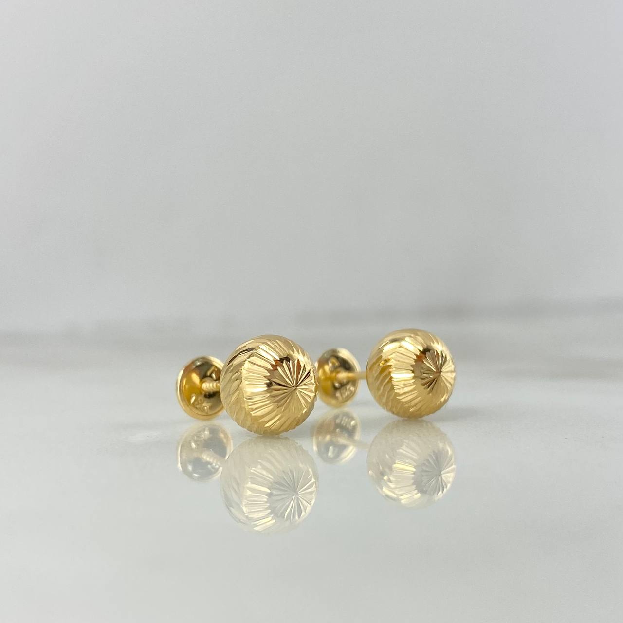 Topos Bola 8mm 1.15gr / Diamantada Oro Amarillo