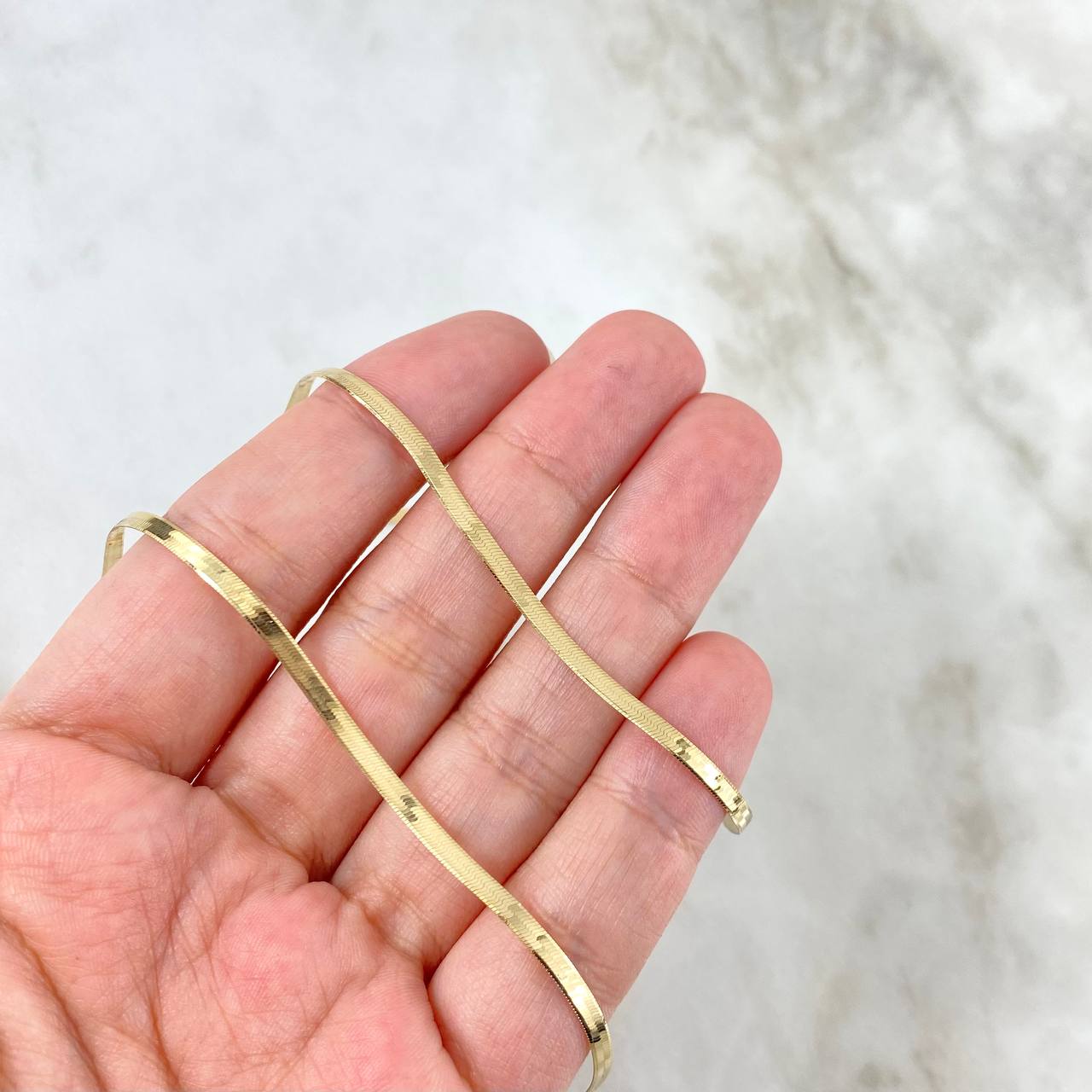 Cadena Espejo 4.2gr / 45cm / 2mm Oro Amarillo +3