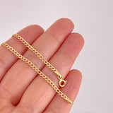 Pulso Cubano 1g / 19.7cm / 2.4mm Oro Amarillo 18K