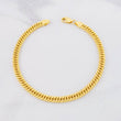 Pulso Cubano Reticulado 5g / 19cm / 4.4mm Oro Amarillo 18K