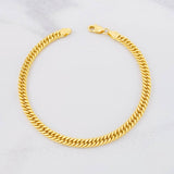 Pulso Cubano Reticulado 5g / 19cm / 4.4mm Oro Amarillo 18K