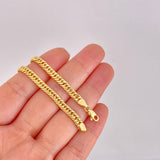 Pulso Cubano Reticulado 5g / 19cm / 4.4mm Oro Amarillo 18K