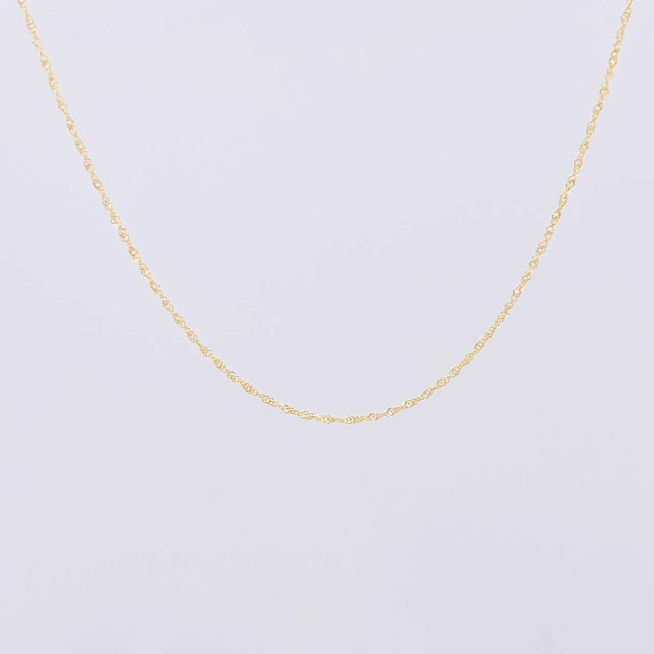Cadena Singapur 0.7g / 40cm / 1mm Oro Amarillo 18K