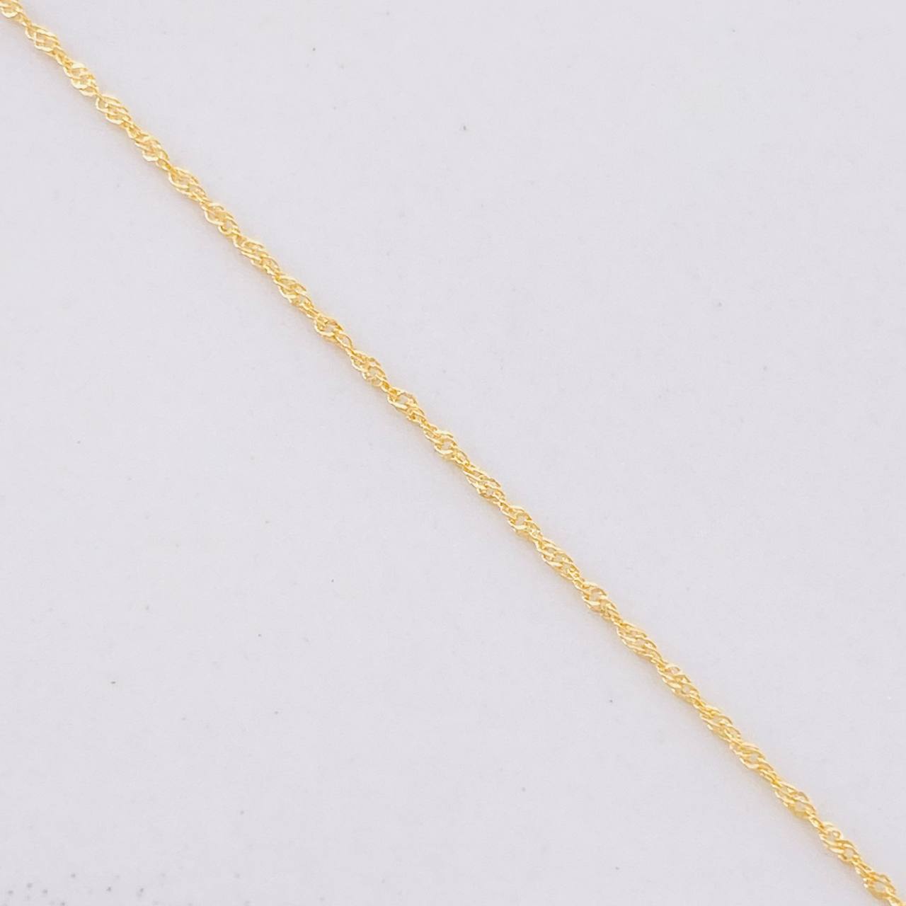Cadena Singapur 0.7g / 40cm / 1mm Oro Amarillo 18K