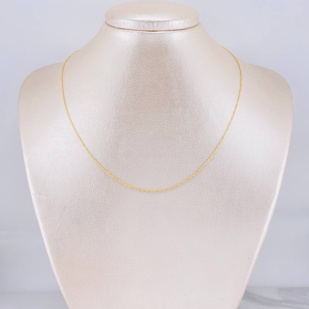 Cadena Singapur 0.7g / 40cm / 1mm Oro Amarillo 18K