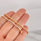 Pulso Tenis 2.55g / 16.6cm / 1.8mm Oro Rosa 18K