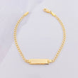 Pulso Cubano Placa Rectangular 2.2g / 16.6cm / 2.6mm Oro Amarillo 18K