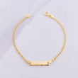 Pulso Cubano Placa Rectangular 1.65g / 16.2cm / 1.8mm Oro Amarillo 18K