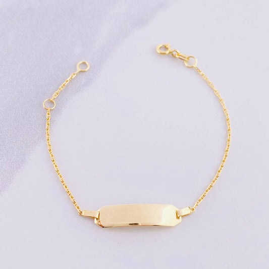 Pulso Modulable Volga Placa Puntas Planas 2.15g / 12.8cm - 14.7cm / 1.3mm Oro Amarillo 18K