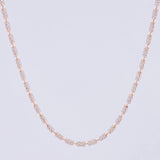 Cadena Ice 7.8g / 50cm / 2mm Dos Oros Blanco Rosa 18K