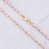 Cadena Ice 7.8g / 50cm / 2mm Dos Oros Blanco Rosa 18K