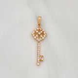 Dije Llave Flor 1.65 g / 3.3 cm Oro Amarillo 18K