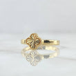 Anillo Trébol VCyA 2.35gr / T7 1/2 / Diamantado Oro Amarillo Nac.Esp. 18K *