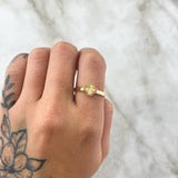 Anillo Trébol VCyA 2.35gr / T7 1/2 / Diamantado Oro Amarillo Nac.Esp. 18K *