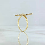 Anillo Mariposa Papilio 3.65gr / T7 3/4 / Circones Azul Fucsia Naranja Rosa Oro Amarillo 18K *