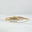 Anillo Set Argolla Matrimonial 2.85gr / T7 1/2 / Circones Blancos Oro Amarillo 18K *