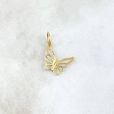 Dije Mariposa 0.6gr / 2cm / Silueta Lisa Oro Amarillo 18K