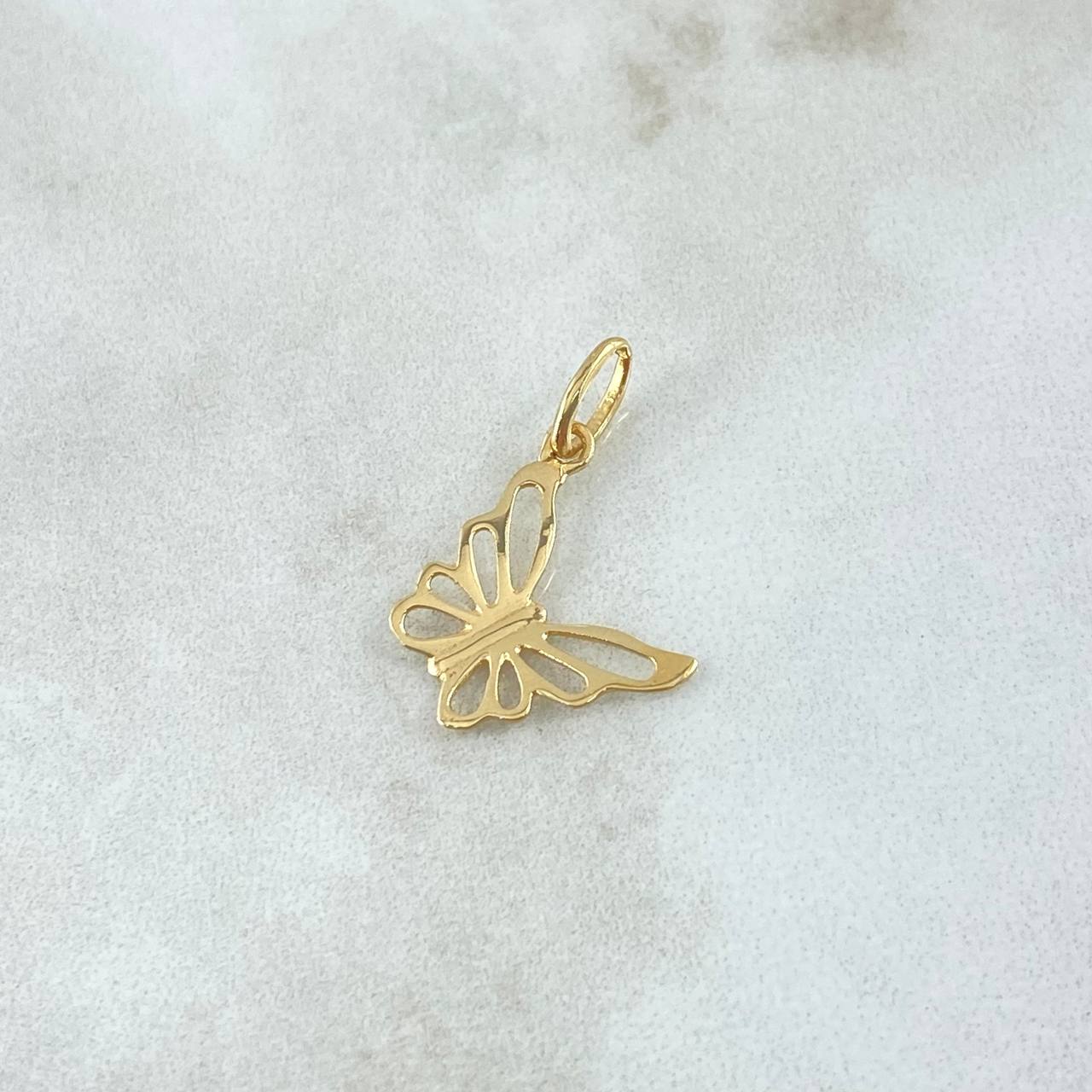 Dije Mariposa 0.6gr / 2cm / Silueta Lisa Oro Amarillo 18K