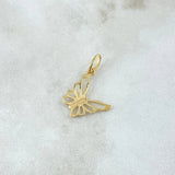 Dije Mariposa 0.6gr / 2cm / Silueta Lisa Oro Amarillo 18K