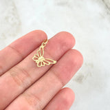 Dije Mariposa 0.6gr / 2cm / Silueta Lisa Oro Amarillo 18K