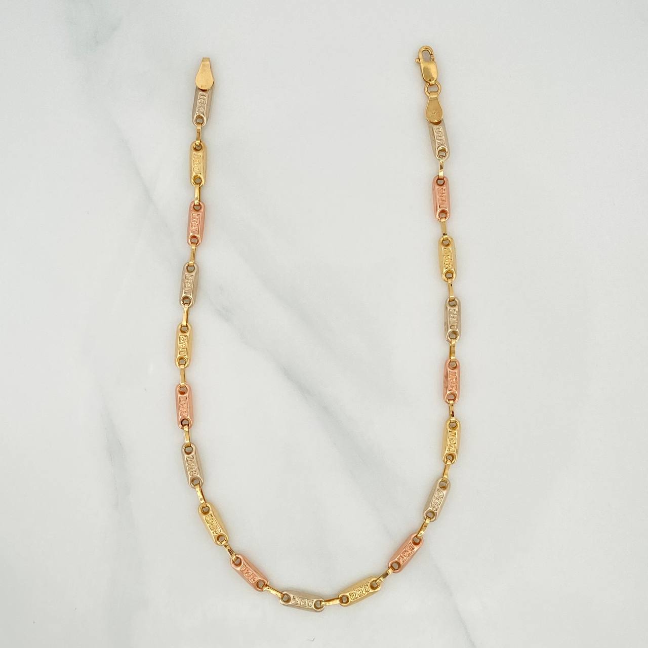 Tobillera Rustico Tribal 4.45 g / 26.1 cm / 3.52 mm Tres Oros 18K